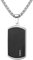 JewelryWe Dog Tag Kette Herren: Schwarz Kariert Edelstahl Zirkonia Militär Erkennungsmarke Hundemarke Dogtag Anhänger Halskette mit Gravur Geschenk für Männer Jungen