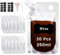 20pcs 250ml Refillable Drinks Pouches for Festivals with Carrying Hole, Clear Travel Plastic Drinks Pouches with Stickers and Pen – Camping and Festival Essentials