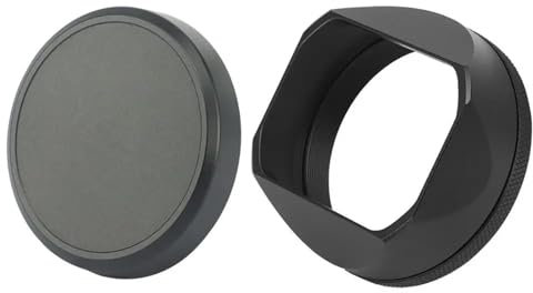 KE88FENG For Haoge LH-X54B Square Metal Lens Hood with 49mm Adapter Ring and cap for Fujifilm for Fuji X100V X100F X100T X100S X100 X70 Black