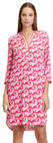 Betty Barclay Damen Blusenkleid mit Taschen 44, Red/Beige