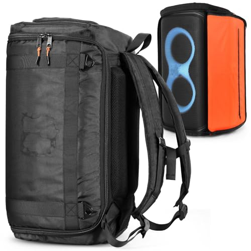 EUGOOCX Lautsprecher-Tragetasche, Reiserucksack für JBL PARTYBOX 120, tragbarer Lautsprecher, Aufbewahrungstasche, Tragetasche für Outdoor-Lautsprecher, Zubehör, Schwarz , Casual