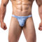Summer Code Bikini Slips Douce et élastique sous-vêtements Micro Mesh Bulge Pouch Underwear pour Hommes, Bleu, XXL