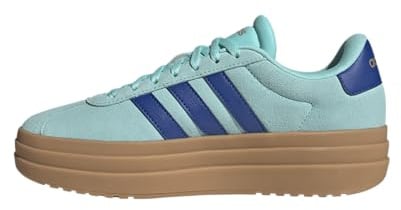 adidas Damen VL Court Bold Shoes Schuhe, Flash Aqua/Royal Blue/Gold Metallic, 39 1/3 EU