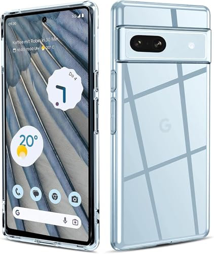 MC WHLZD Crystal Clear Hülle für Google Pixel 7A, Dünn Weiches TPU-Silikon Transparent Handyhülle Stoßfest Kratzfeste Case Google Pixel 7A Cover 6,1 Zoll