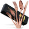 DRAGON RIOT Cubertería para 4 personas – 20 piezas de acero inoxidable oro rosa elegante juego de cubiertos con cuchillo, tenedor y cuchara, juego de cubertería para casa/fiesta/restaurante