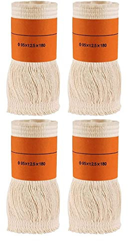 Swiixxer Lot de 4 mèches hebdomadaires orange et crémeuse pour poêles à pétrole pour une utilisation en intérieur, mèches pour chauffage au pétrole