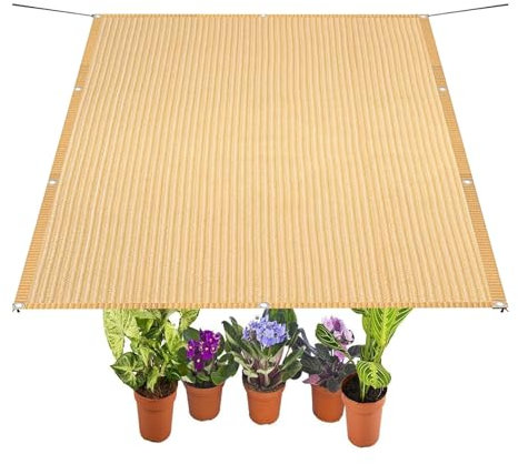 Sonnensegel Atmungsaktiv 160 x 450 cm HDPE Wetterbeständig Atmungsaktiv Sonnenschutzsegel Regenschutz Balkon Seitenmarkise für Balkon Garten, Creme Farben