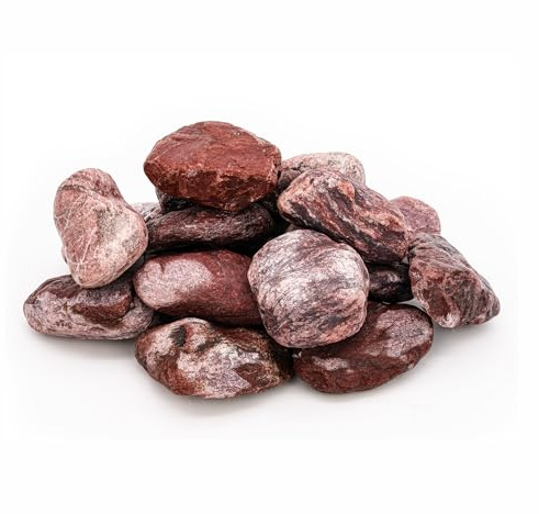 Sauflex Saunasteine Roter Jaspis 15 kg – Abgerundet, 5–10 cm | Hohe Wärmespeicherung, Ästhetische Optik | Für Elektro- & Holz-Saunaöfen