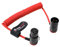 Alvin's Cables Câble spiralé XLR 3 Broches mâle vers Femelle Ultra Flexible renforcé en aramide pour appareils Photo Sony, Canon, Blackmagic Pro et Audio Studio (Rouge)