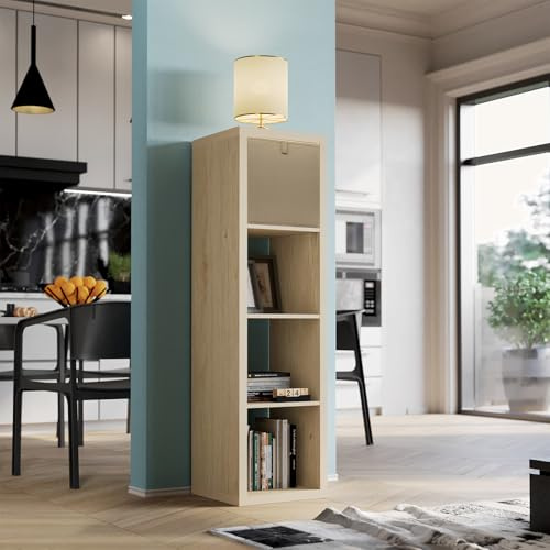 Clever Cube Rectangle 4 Compartment Storage Unit - Light Oak Effect