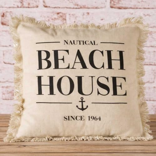 AltoBelli Kissen Beach House Beige mit Füllung 45x45 cm Maritime Deko