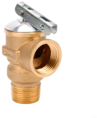 Sicherheitsventil 3/4 Zoll NPT aus Bleifreiem Messing, 150 PSI Druckbegrenzungsventil für Warmwasserbereiter mit Durchflussrichtung