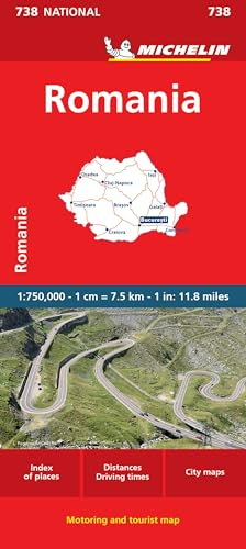 Michelin Rumänien: Straßen- und Tourismuskarte 1:750.000 (MICHELIN Nationalkarten)
