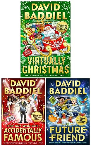 David Baddiel Collection 3 Books Set (The Boy Who Got Accidentally Famous, Virtually Christmas, Future Friend)
