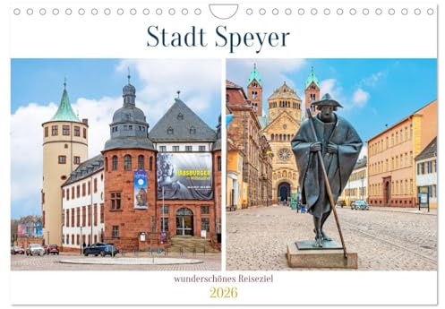 Stadt Speyer - wunderschönes Reiseziel (Wandkalender 2026 DIN A4 quer), CALVENDO Monatskalender: Eine der ältesten Städte Deutschlands. (CALVENDO Orte)