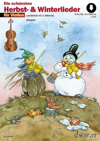 Die schönsten Herbst- und Winterlieder: Sankt Martin, Nikolauslieder und Weihnachtslieder. 1-2 Violinen. (Umrüster-Konsolidierung)