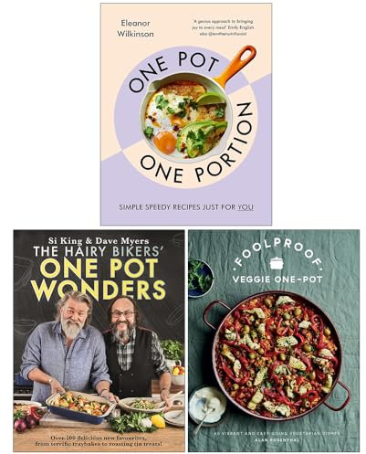 One Pot One Portion, The Hairy Bikers One Pot Wonders & Foolproof Veggie One-Pot 3 Books Collection Set
