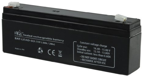 HQ Rechargeable Lead Acid Battery 12V 2000mAh 178mm x 34mm x 66mm