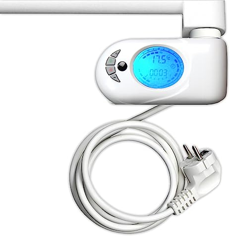 Heizstab mit digitalem Thermostat für Badheizkörper mit Wochenprogramm elektrisch Elektro 1200 Watt