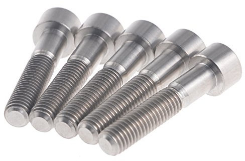 Tornillos de cabeza hexagonal de titanio M8 x 40 mm, paso de 1,25 mm, DIN 912, paquete de 5