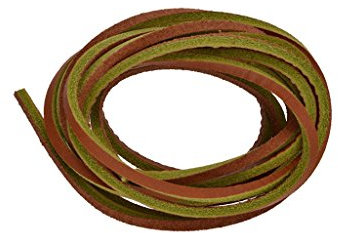 COSMETIC LEATHER PRODOTTI PROFESSIONALI PER LA CURA DELLA PELLE Cordones de Cuero para Zapatos, Botas, Boots 120cm, Cuero Y Amarillo, 2 Unidades