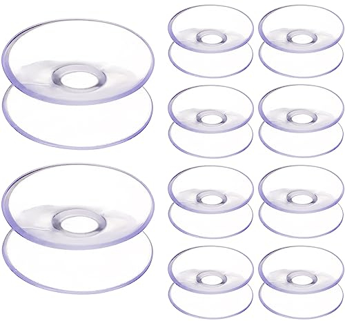 WINOMO Saugnäpfe doppelseitig Sucker-Pads für Glas Kunststoff 30mm 10pcs