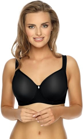 VIANIA! 14586 Minimizer Bügel-BH mit gemoldeten Cups Farbe Schwarz, Größe:75, Cup:D