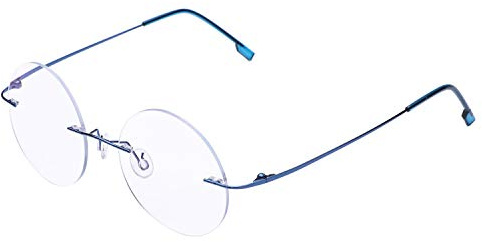 Fuisetaea Randlose runde Lesebrille Titan Lightweight Readers Brille Männer Frauen +0.50