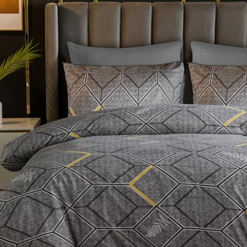 Lazzaro - Set copripiumino singolo in microfibra di alta qualità, copripiumino singolo (135 x 200 cm), 2 pezzi, set di biancheria da letto ipoallergenico con chiusura a cerniera