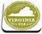 1 x Square MDF Fridge Magnet - Virginia USA American State Travel 5839