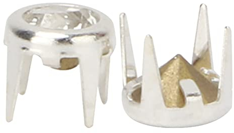 Fdit 50 Stück Kristallnieten Diamant Nieten DIY Mode Klauen Perlen Nagelkopf Nieten für Basteldekoration