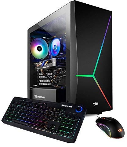 iBUYPOWER PC da gioco desktop 1000iV2 (Intel i7-10700F 2.9GHz, NVIDIA GeForce RTX 2060 6GB, 16GB DDR4 RAM, 480GB SSD, 2TB HDD, WiFi Ready, Windows 10 Home)