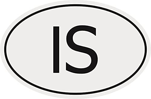 U24 Aufkleber Autokennzeichen is = Island Autoaufkleber Sticker