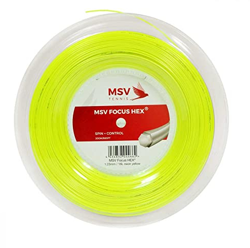 MSV Focus-HEX Tennisrolle (1,23 mm, 200 m) Gelb