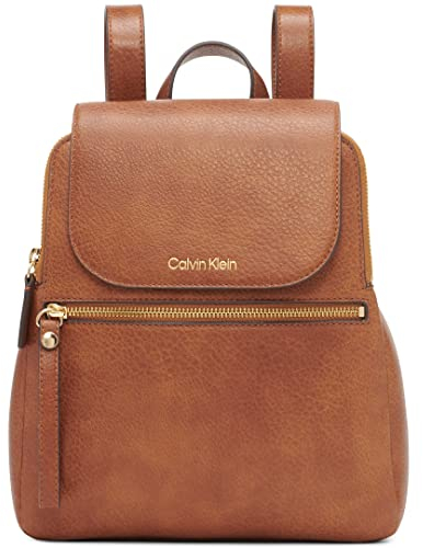 Calvin Klein Damen Elaine Bubble Lamb Novelty Key Item Flap Rucksack, Karamell-Kombi, Einheitsgröße