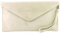 modamoda de T106 Damen Wildleder Rauleder Clutch Umhängetasche Abendtasche handmade in Italy, Farbe:Creme
