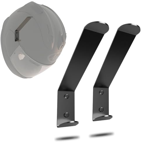 LUFLIPS. Support casque moto mural, porte-casque moto en métal, rangement pour casque moto et veste. Élégant et résistant.(2)