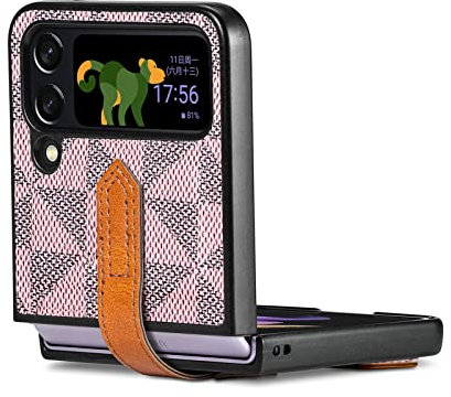 COQUE Custodia per Galaxy Z Flip 4 5G Cover, Custodia per Telefono All-Inclusive Ultra Sottile con Supporto per Cinturino Video, Cover per Telefono Pieghevole per Samsung Galaxy Z Flip 4 5G-Viola