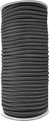 Allzweck Outdoor Seil 60 Meter in verschiedenen Stärken Farbe Dunkelschwarz Größe 9mm
