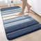 DEXI Badezimmerteppich rutschfest Badematte 60 x 90 cm,Badteppich Saugfähig Weich Maschinenwaschbar für Badezimmer,Blau