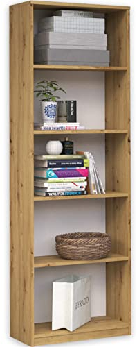 CDF Bücherregal R40 | Farbe: Eiche Artisan | Breite: 40 Zentimeter | Für Wohnzimmer, Büro und Arbeitszimmer | Regal für Bücher und Spielzeug | Ideal für Kinderzimmer, Teenager, Jugendzimmer