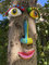 Tree Faces Decor Outdoor, Cute Tree Decorations Outdoor Faces, Weather Resistance Colorful and Sturdy Fun Outdoor Tree Faces Decor, Creative Faces for Trees, Garden Tree Art Faces Decor