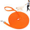 DELEE Dog Training Lead, 30m Extra Long Line Dog Leash, Durable Nylon Lead for Pet Training Recall Obedience, Tracking, Camping Play, Backyard(30m,Orange)