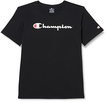 Champion Jungen Legacy Icons B-S/S Crewneck T-Shirt, Schwarz, 13-14 Jahre