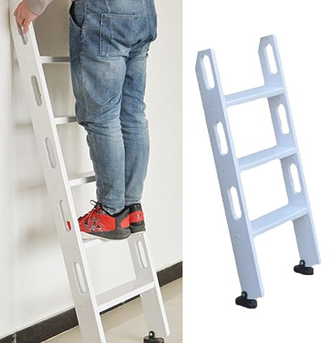 Escalera de Litera Escaleras de Madera para Literas con Pasamanos, Escalera Blanca de Alta Resistencia para Dormitorio Escalera de Subida Al Desván, Escalera para Dormitorio de 3/4/5 Peldaños ( Size :