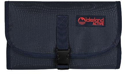 Lakeland Active Eskdale Sac de toilette pliable et suspendu pour hommes et femmes, bleu marine, Taglia Unica, Trousse de toilette