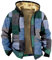 KONG JIMFAN Herren Puffer Jacke Netzshirt Skifahren Anzug Sweatjacke Ohne Kapuze Bunte Strickjacke T-Shirt 50 Geburtstag Mann Festival Regenjacke Herbst (Blue, 7XL)