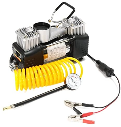 Compressore d'aria 12V 150PSI 4WD, pompa di gonfiaggio pneumatici for auto Pompa a pressione portatile a doppio cilindro 150PSI 60L JIYAMI'EN EL