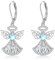Engel Ohrringe 925 Sterling Silver Schutzengel Ohrhänger Engel Schmuck Geschenk für Damen