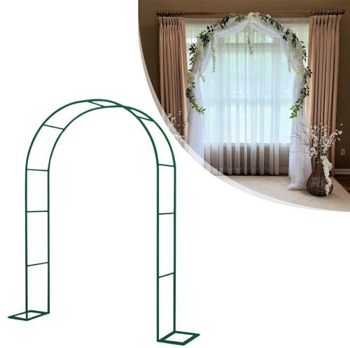 220cm/230cm Rankenbogen Verzinkt Rosenbogen Aus Metall Für Kletterrosen Pergola Spalier Für Garten Dekoration(Color:Green,Size:120 * 220cm/47.2 * 86.6in)